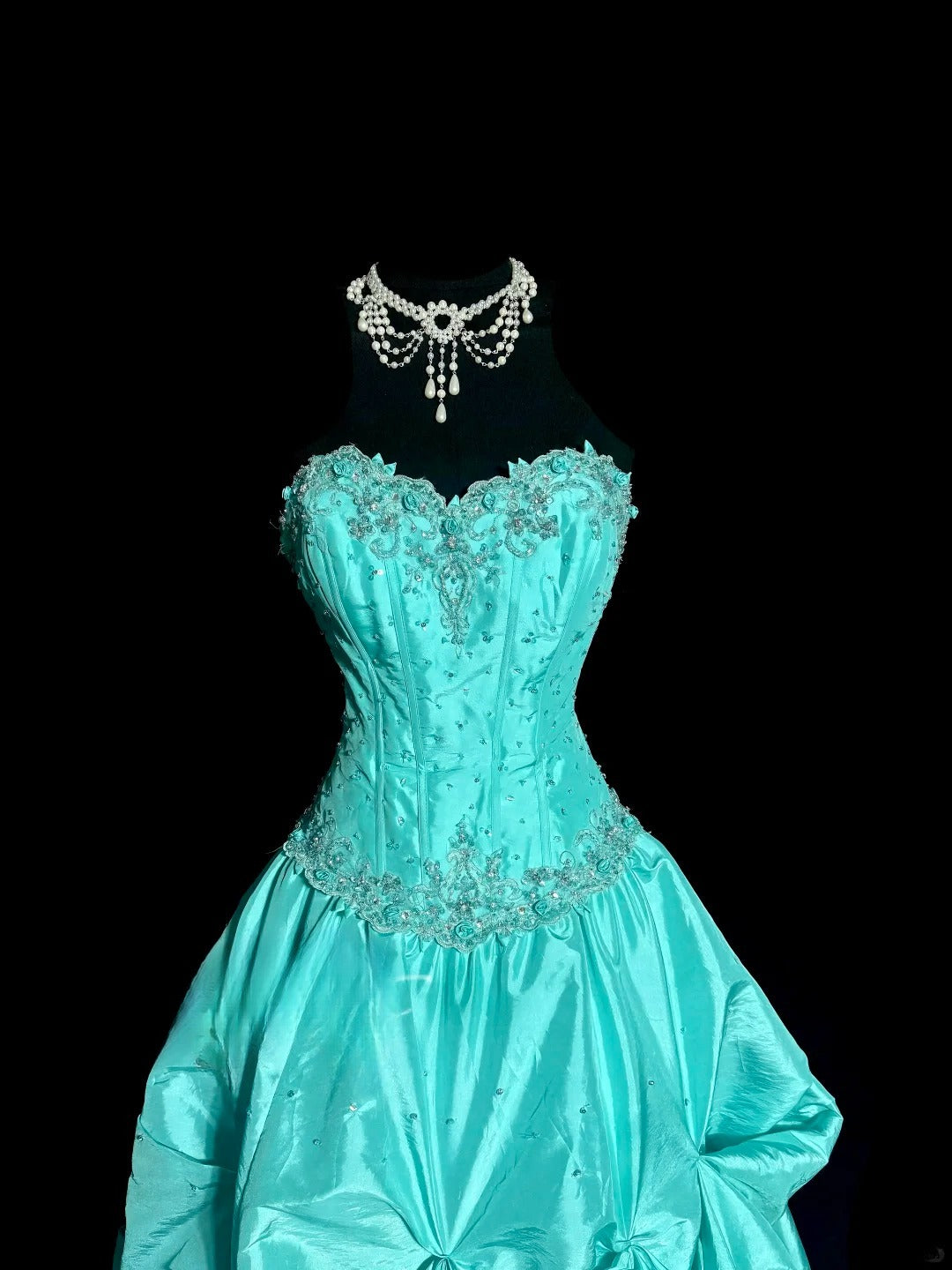 Robe de bal bustier bleue sans manches Robe de soirée longue de bal de promo de mascarade Robe de remise de diplôme MP483