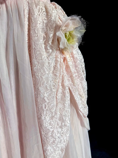 Cute A Line Sweetheart Pink Lace Sleeveless Prom Dresses Long Formal Dress Graduation Gown MP484