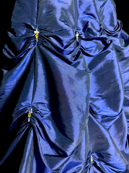Classy Retro Ball Gown Sweetheart Royal Blue With Straps Sleeveless Masquerade Prom Dresses Long Formal Dress Graduation Gown MP491