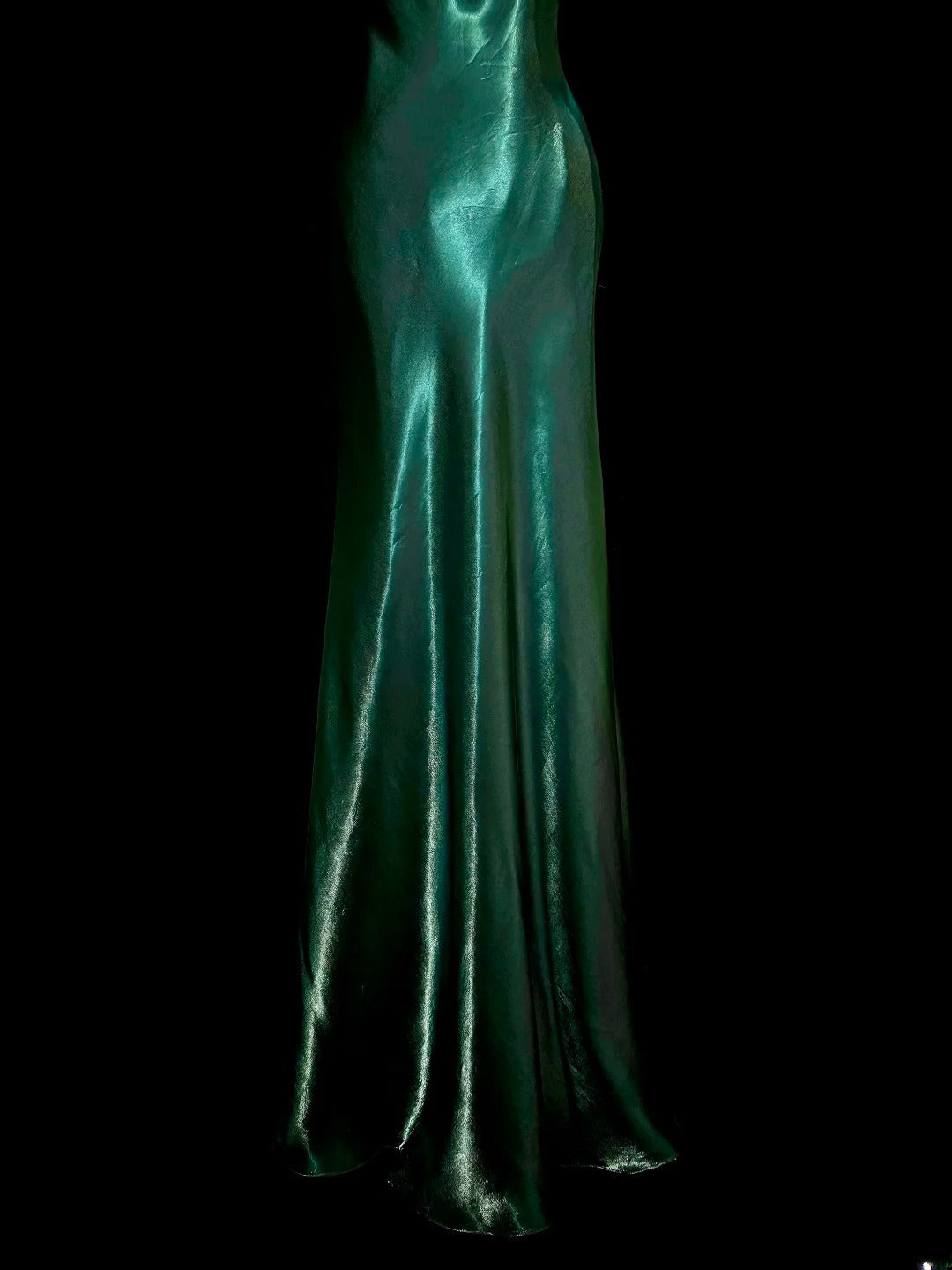 Bescheidenes Meerjungfrauen-Spaghetti-Träger-Kleid in Grün mit Perlenbesatz Ärmellos Abschlussballkleid Langes Abendkleid Abschlusskleid MP496
