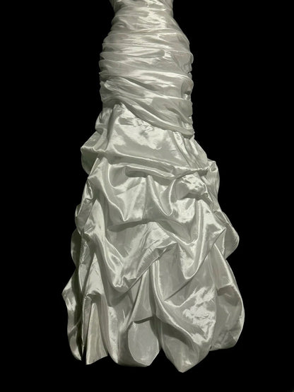 Élégante robe de bal rétro sirène avec perles, décolleté en cœur, plissée, sans manches, pour bal masqué, longue robe de soirée, robe de remise des diplômes MP497