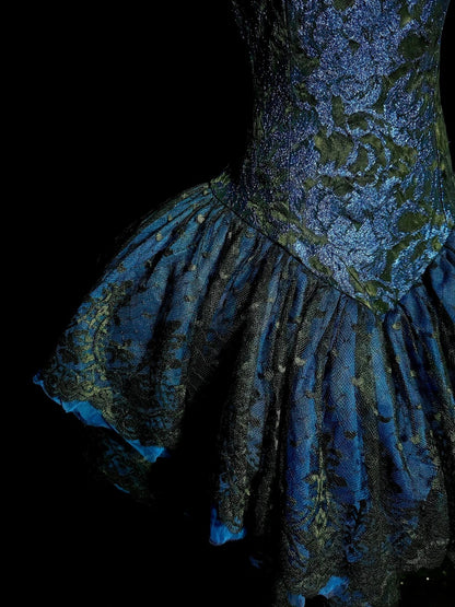 Süßes Ballkleid Spaghettiträger Tüll Blau Kurz Mini Homecoming Kleider 17. Geburtstag Party Kleid MP502