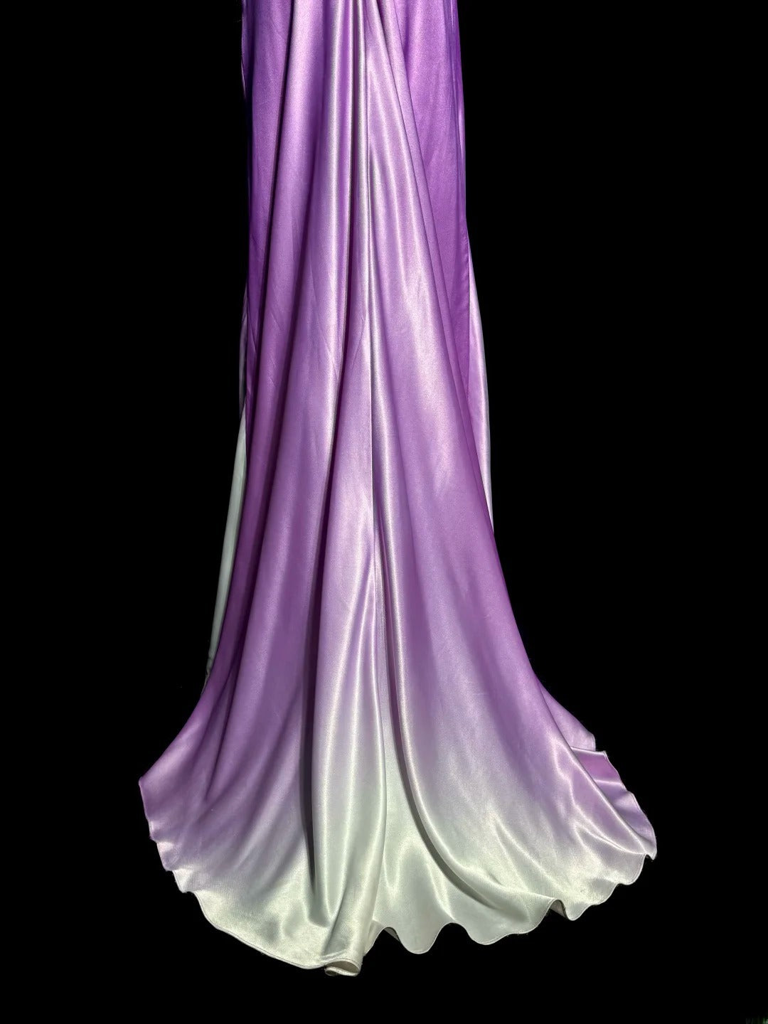 Modest Mermaid Ombre Purple Halter Satin With Appliques Backless Prom Dresses Long Formal Dress Graduation Gown MP509