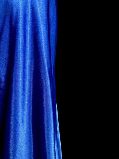 Modest Mermaid Royal Blue Sweetheart With Strap Satin With Open Backs Prom Dresses Long Formal Dress Graduation Gown MP511