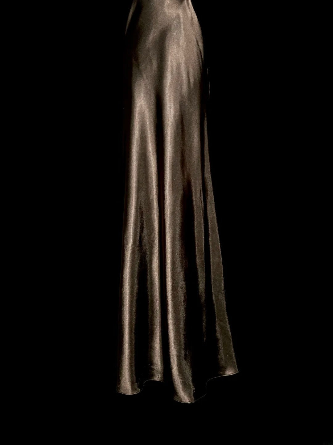 Modest Mermaid Chocolate Halter Chiffon Satin With Ruffles Prom Dresses Long Formal Dress Graduation Gown MP513