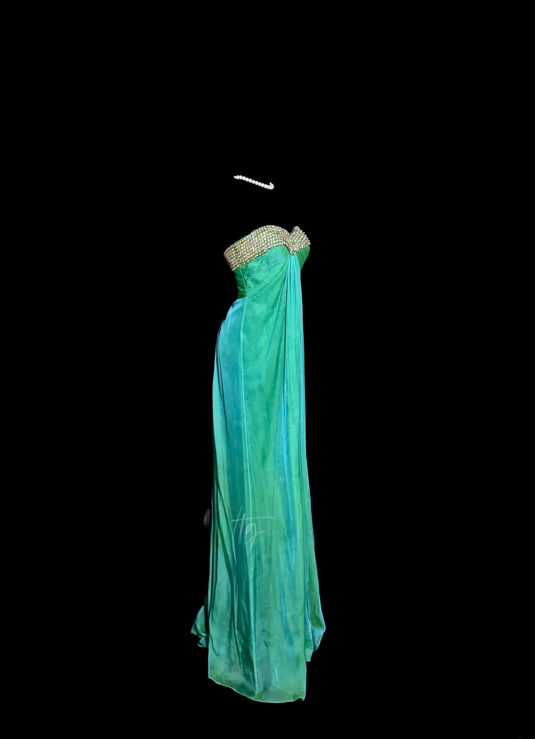 Luxurious Mermaid Sweetheart Green Chiffon With Beading Long Prom Dresses Women Party Gowns MP584