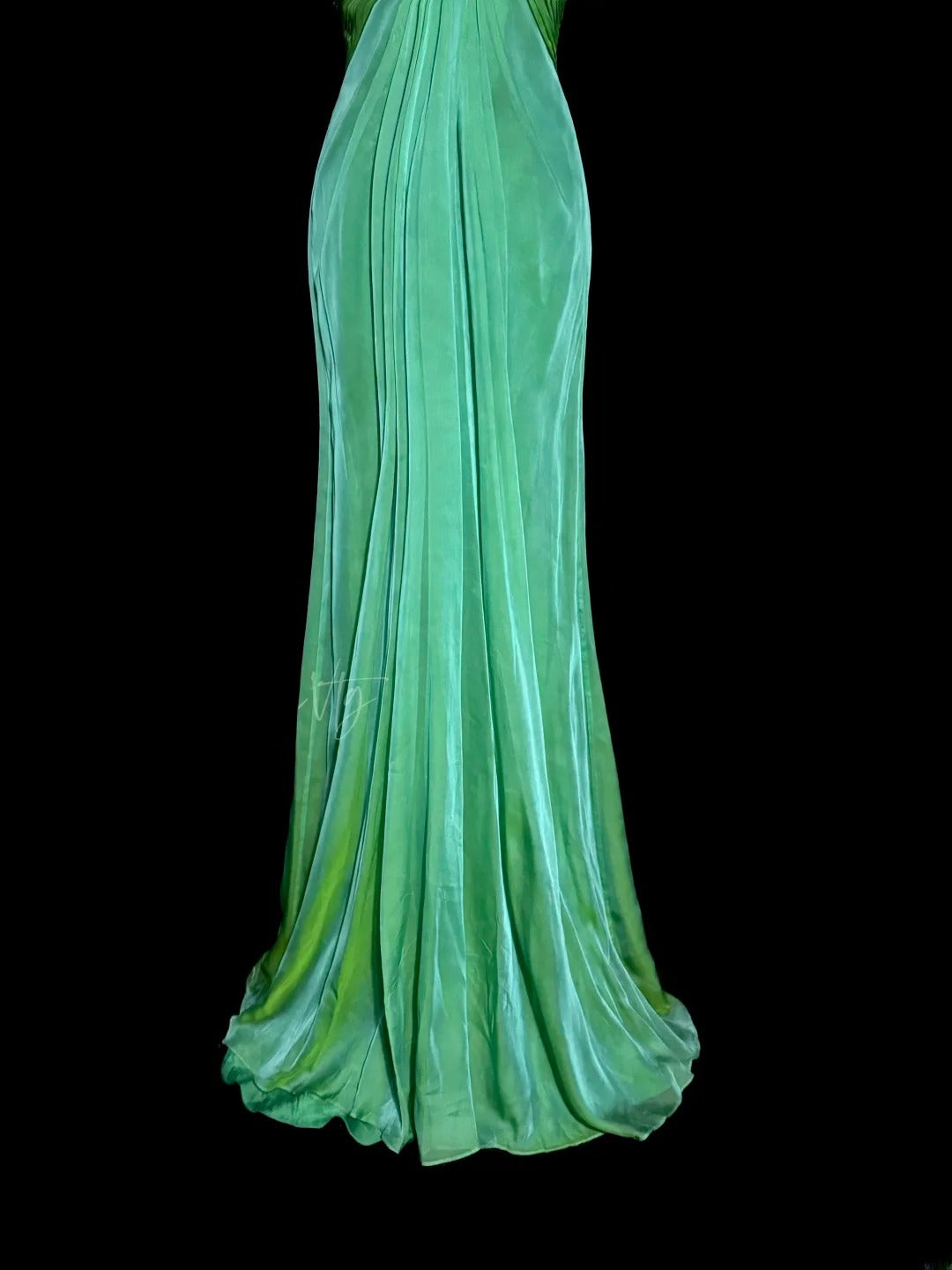 Luxurious Mermaid Sweetheart Green Chiffon With Beading Long Prom Dresses Women Party Gowns MP584