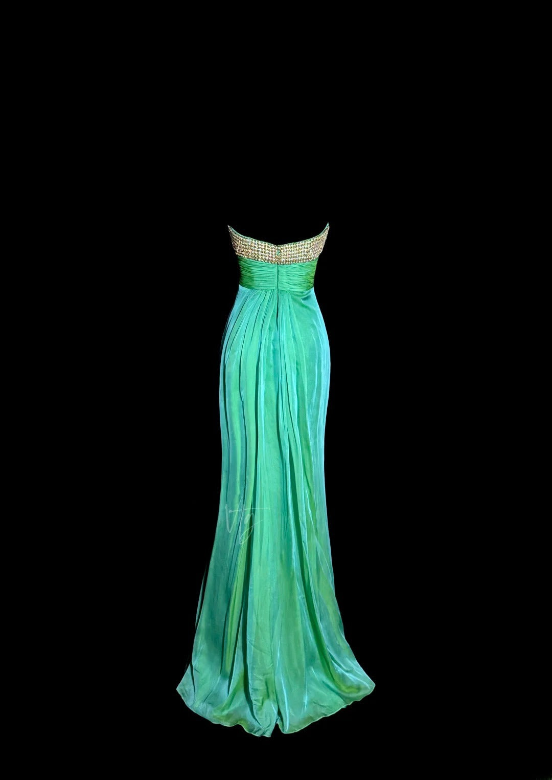 Luxurious Mermaid Sweetheart Green Chiffon With Beading Long Prom Dresses Women Party Gowns MP584
