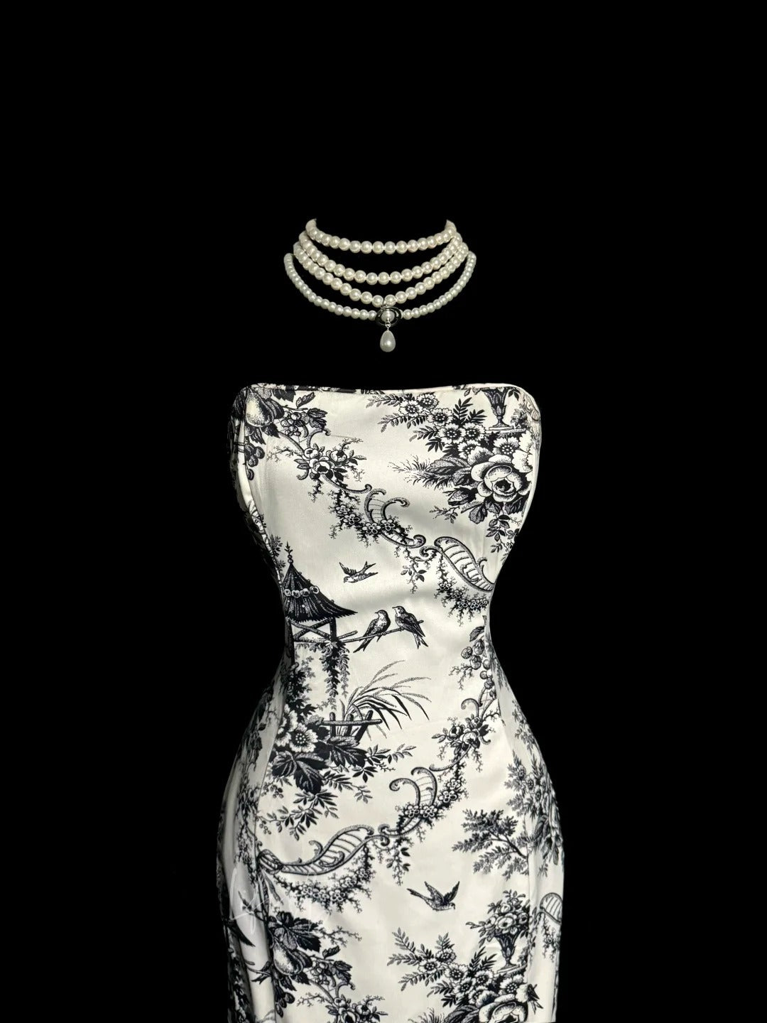 Elegantes Meerjungfrauen-Trägerloses Schwarzes Ärmelloses Langes Festliches Abendkleid Ballkleid MP650