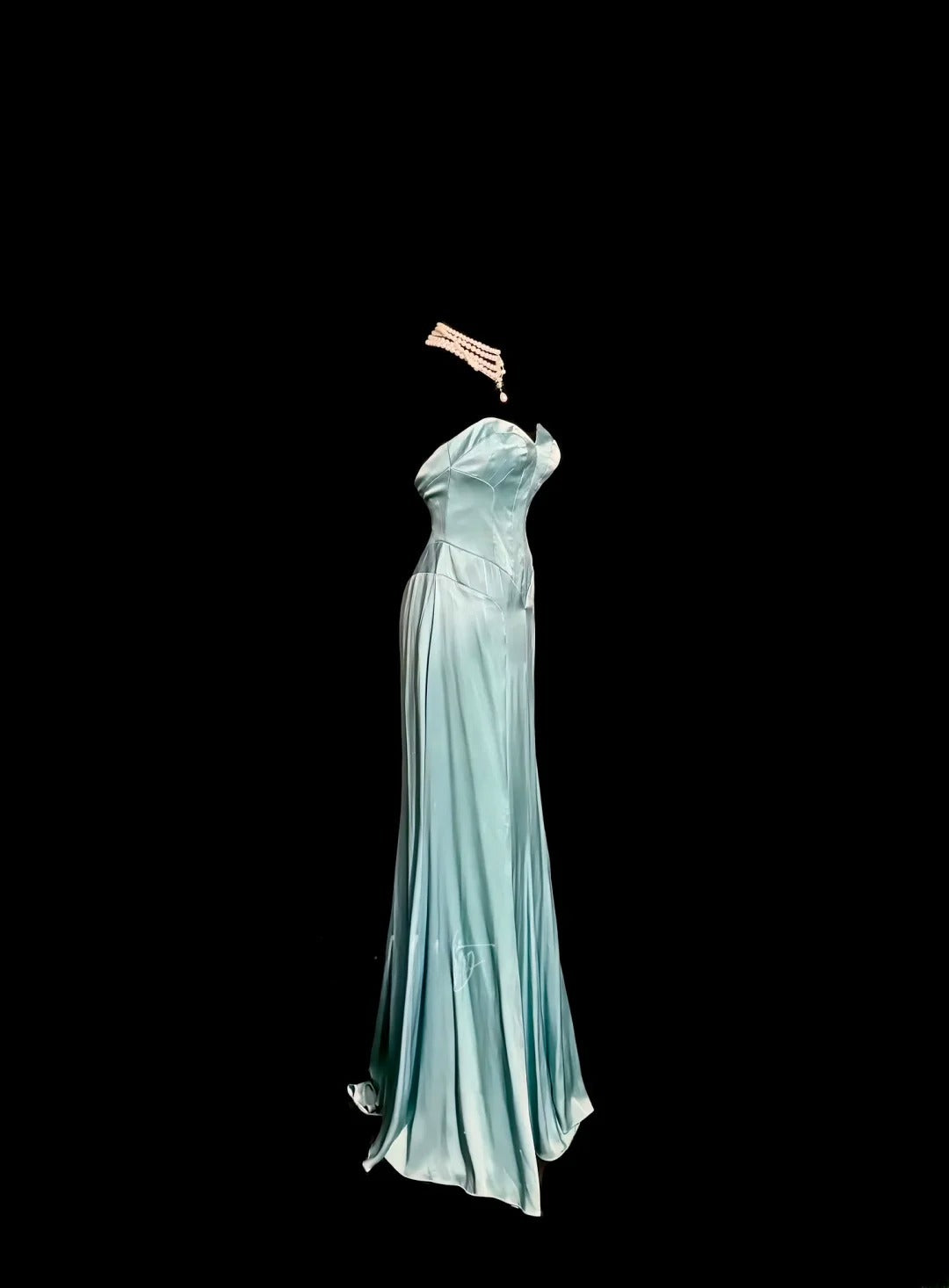 Stylish Mermaid Sweetheart Tiffany Blue Satin Sleeveless Formal Gown Prom Dresses MP1178