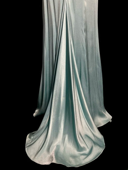 Stylish Mermaid Sweetheart Tiffany Blue Satin Sleeveless Formal Gown Prom Dresses MP1178