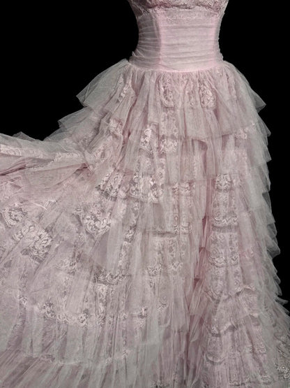 Robe de Bal Vintage sans Bretelles Thème Rétro pour Bal de Promo avec Volants Robe de Soirée Longue Années 2000 Inspiration Robes de Bal Tendance MP1181