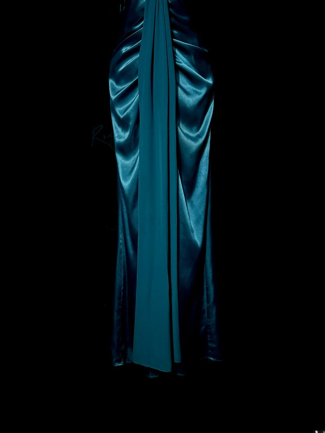 Vintage Mermaid Halter Blue Satin Chiffon Retro Themed Prom Outfits 80s Y2K Evening Dress Long Formal Dresses MP1187