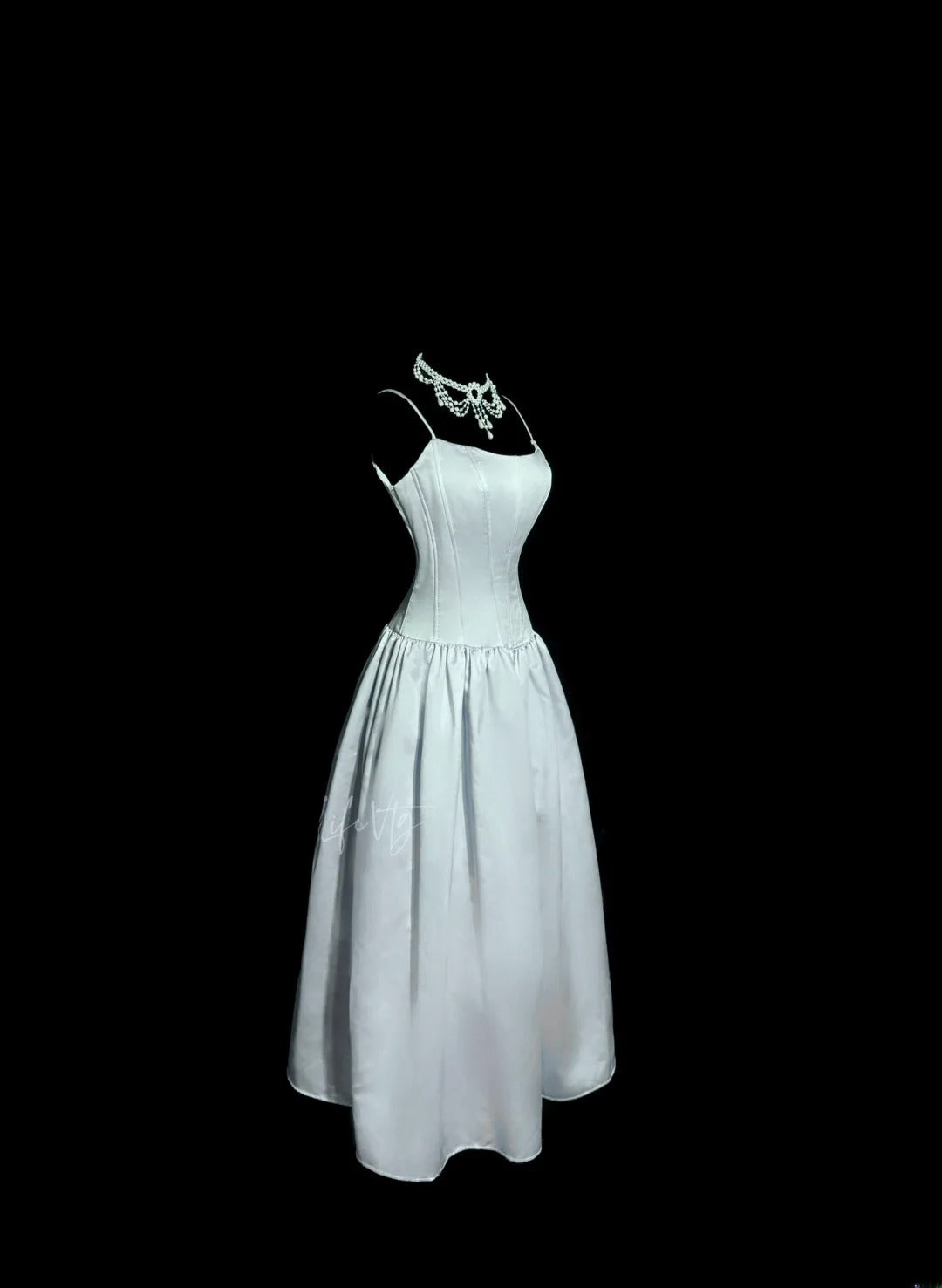 Stylish Ball Gown Spaghetti Strap Light Sky Blue Sleeveless Formal Gown Prom Dresses Inspiration Formal Dress MP1192