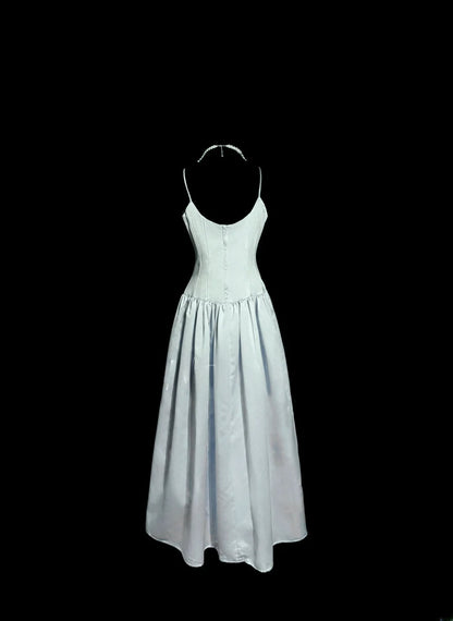 Stylish Ball Gown Spaghetti Strap Light Sky Blue Sleeveless Formal Gown Prom Dresses Inspiration Formal Dress MP1192