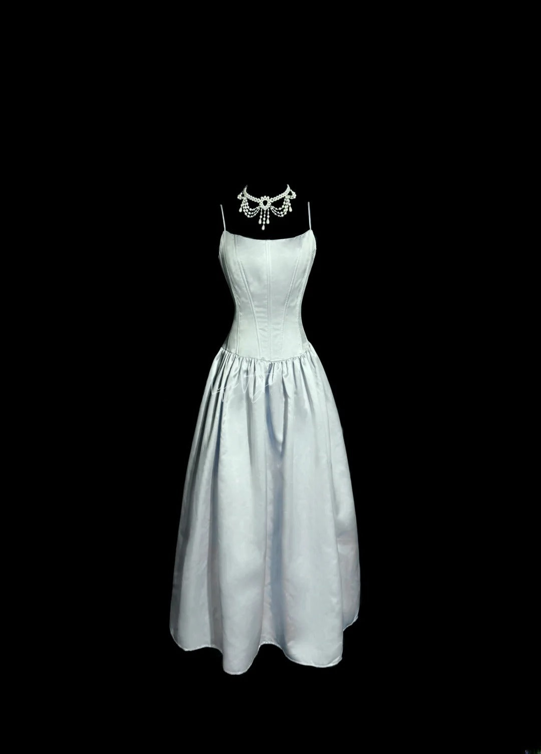 Stylish Ball Gown Spaghetti Strap Light Sky Blue Sleeveless Formal Gown Prom Dresses Inspiration Formal Dress MP1192