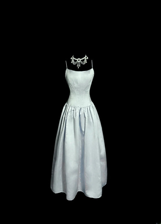 Stylish Ball Gown Spaghetti Strap Light Sky Blue Sleeveless Formal Gown Prom Dresses Inspiration Formal Dress MP1192