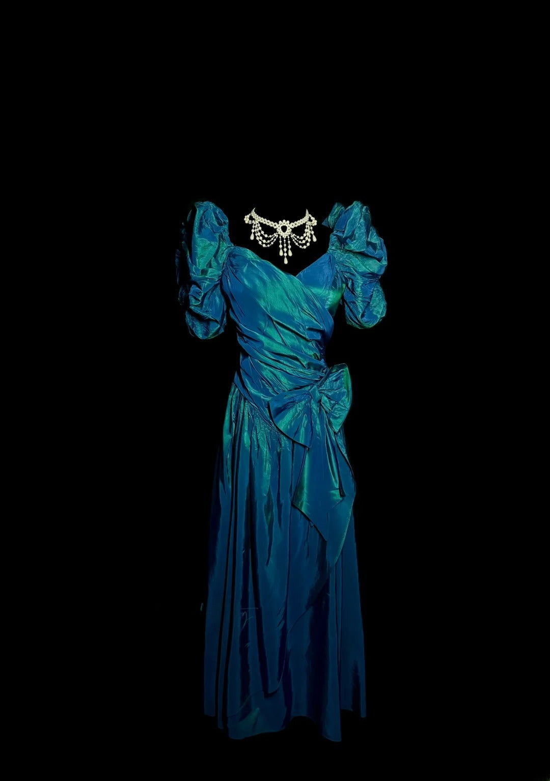 Vintage A line Sweetheart Blue With Ruffles Retro Themed Prom Outfits 90s Y2K Evening Dress Tea Length Prom Dresses MP1201