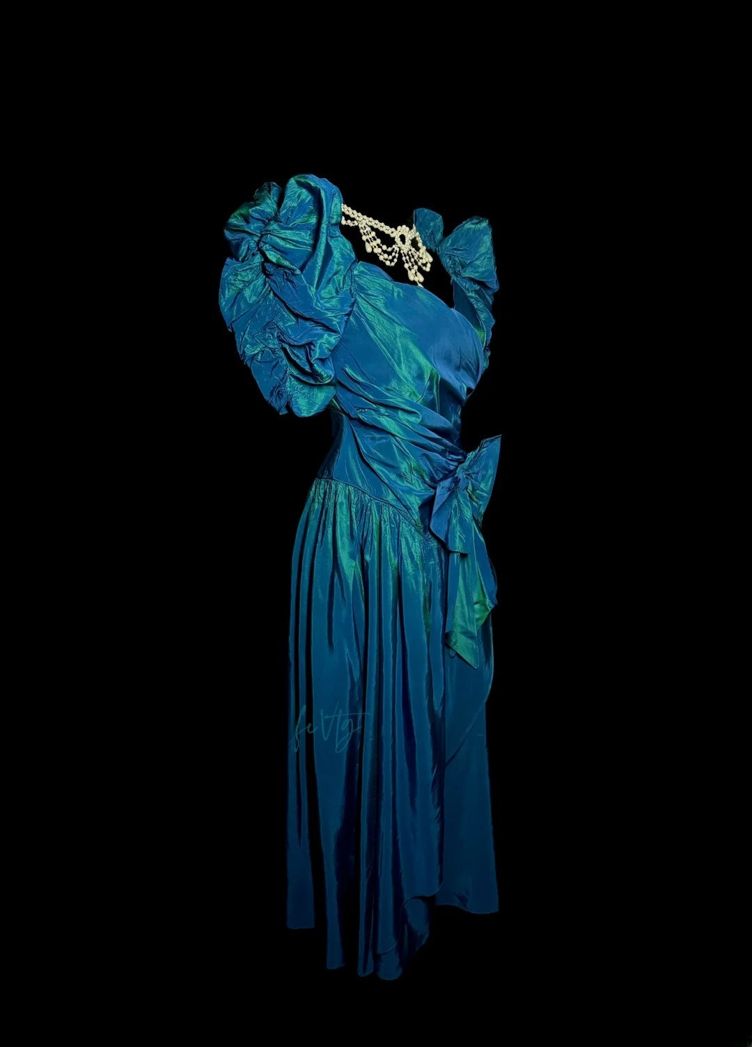 Vintage A line Sweetheart Blue With Ruffles Retro Themed Prom Outfits 90s Y2K Evening Dress Tea Length Prom Dresses MP1201