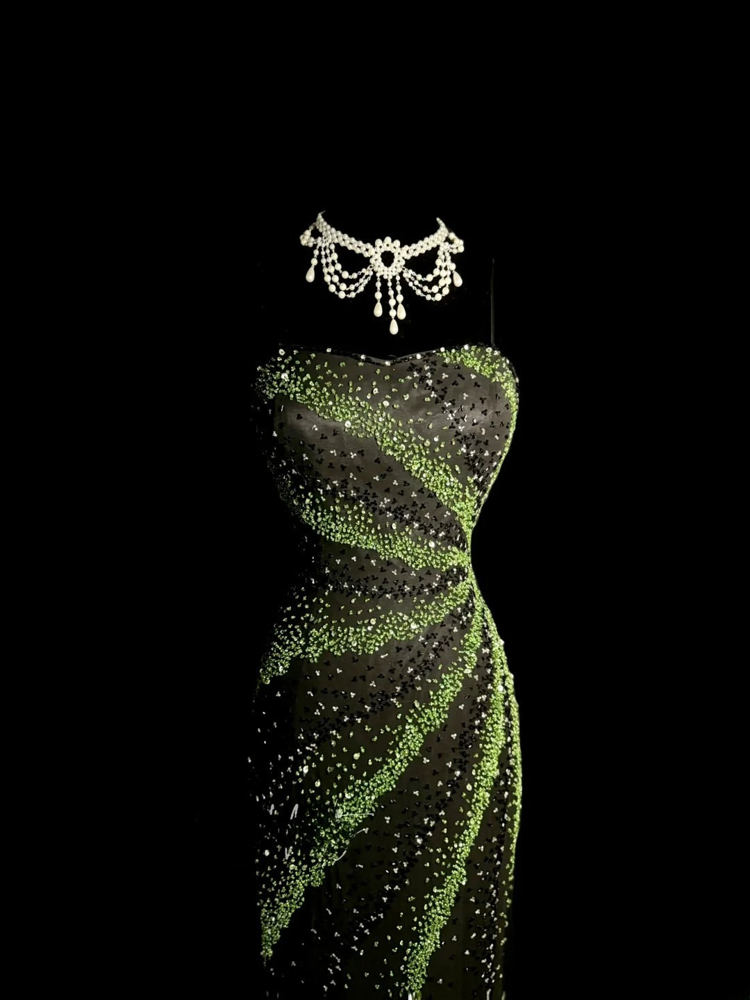 Aesthetic Mermaid Sweetheart Green Chiffon Inspiration With Beading Pageant Outfits Prom Dresses MP1202