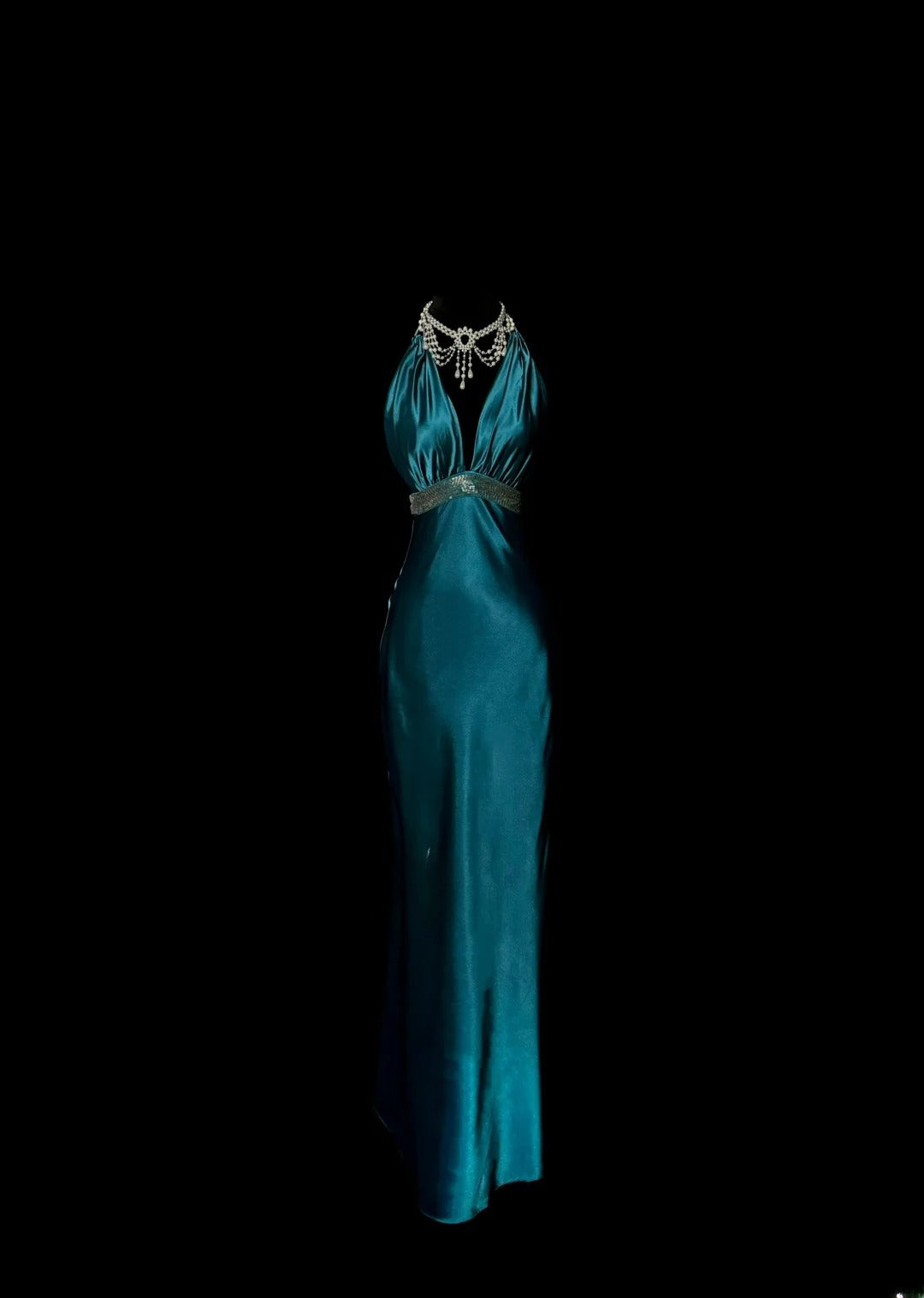 Stylisches Meerjungfrauen-Neckholder-Abendkleid in Türkisblau, ärmellos, für Abschlussbälle – Inspiration Abendkleid MP1203