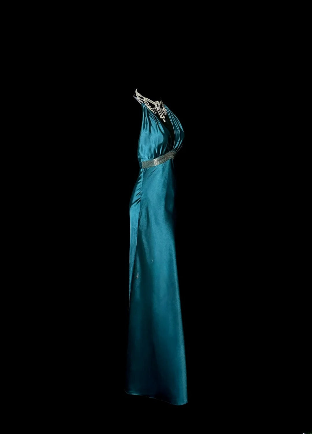 Stylisches Meerjungfrauen-Neckholder-Abendkleid in Türkisblau, ärmellos, für Abschlussbälle – Inspiration Abendkleid MP1203