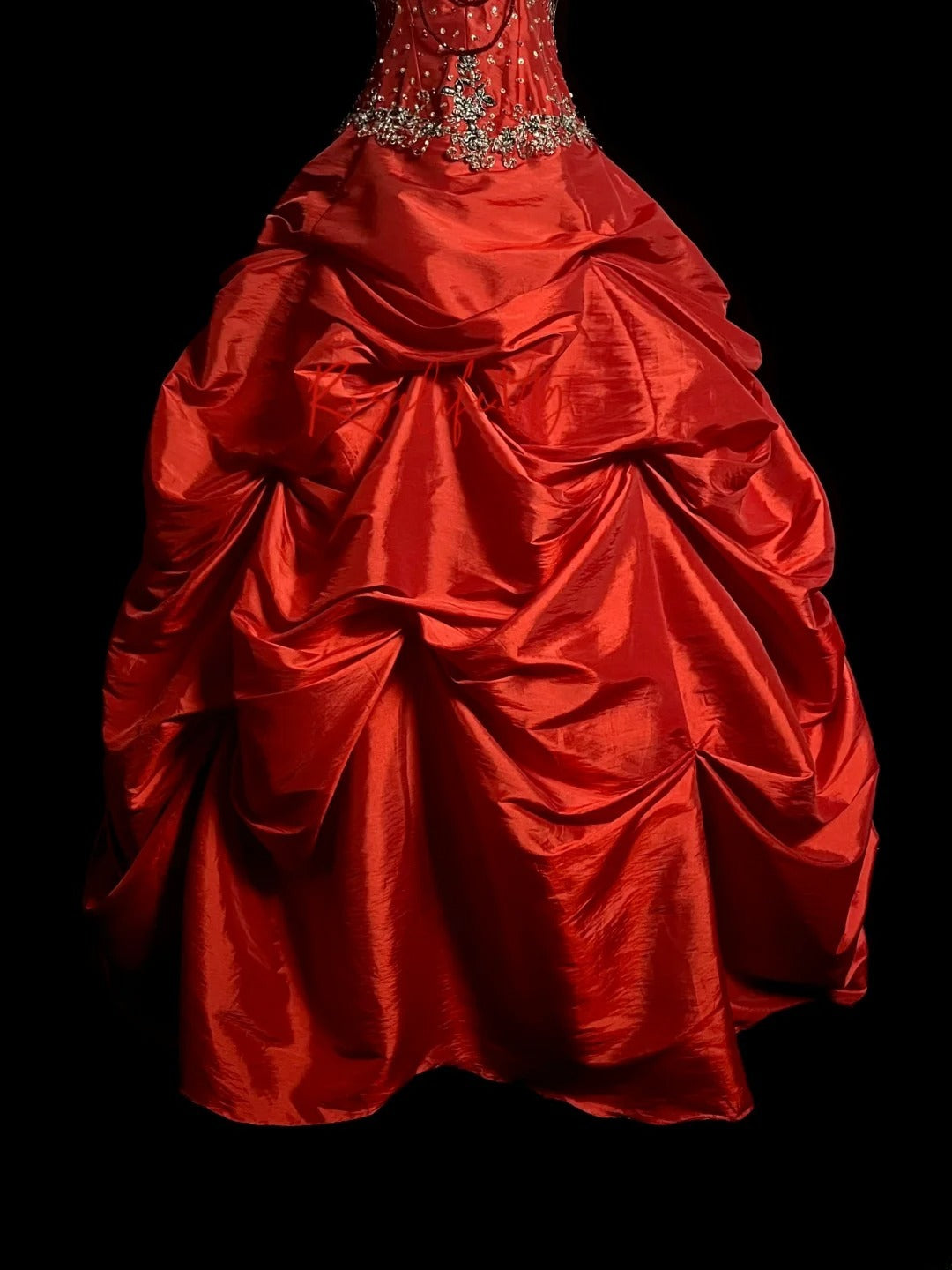 Vintage Ball Gown Sweetheart Red Taffeta Retro With Beaded Prom Outfits 90s Y2K Evening Dress Formal Dresses MP1436