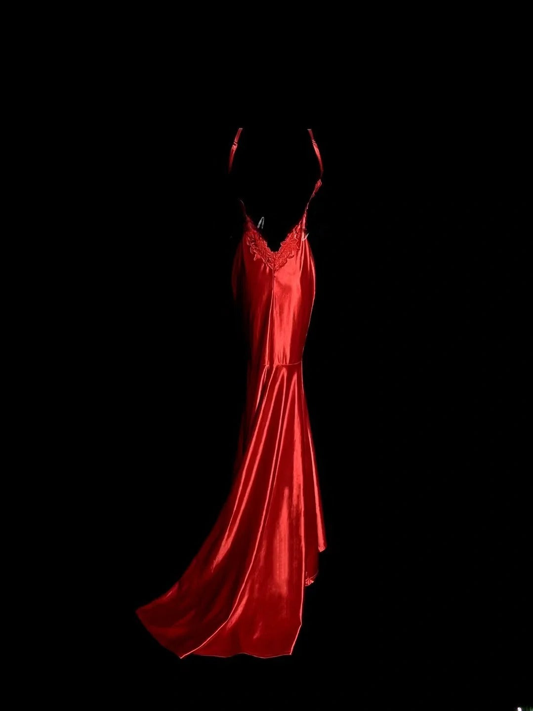 Elegant Mermaid Spaghetti Strap Red Formal Dresses Prom Dresses 90s Y2K Evening Outfits MP1438