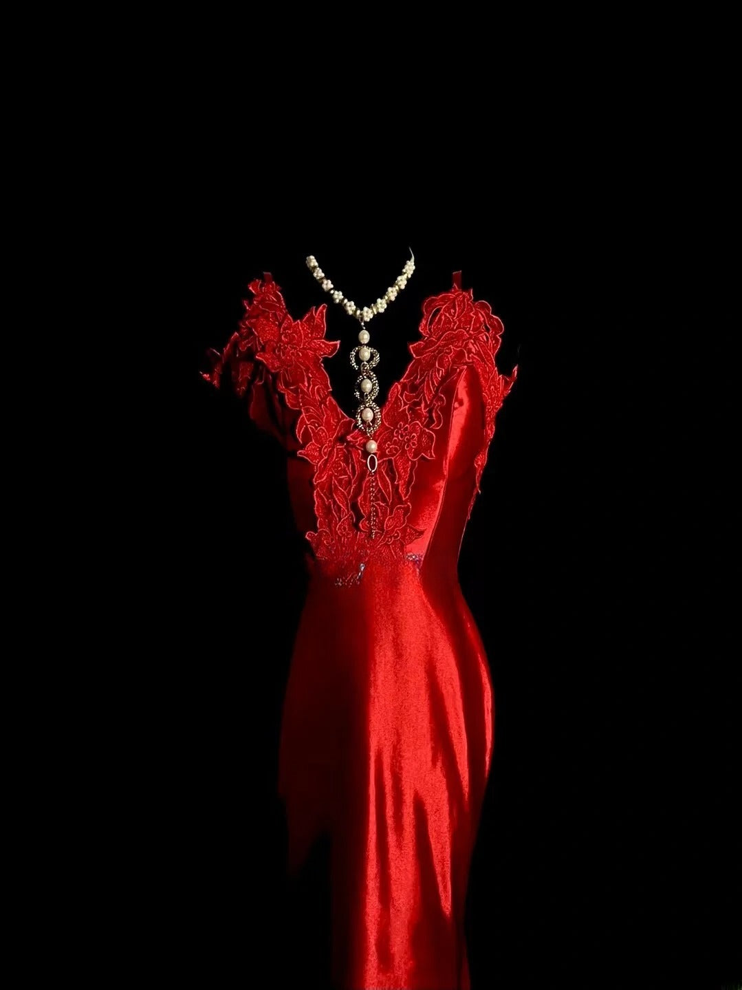 Elegant Mermaid Spaghetti Strap Red Formal Dresses Prom Dresses 90s Y2K Evening Outfits MP1438