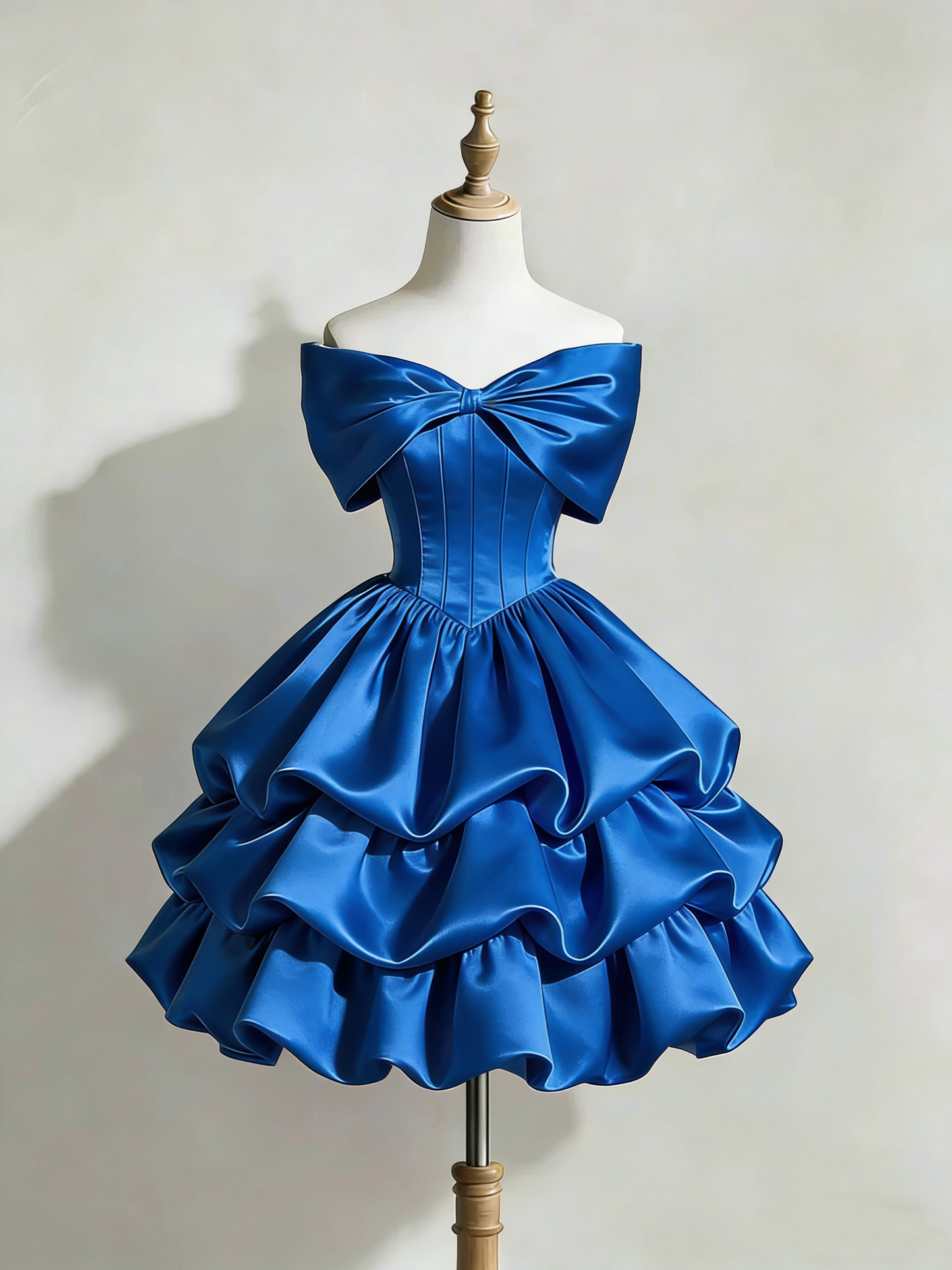 Princess Ball Gown Off The Shoulder Pink Satin Short Homecoming Dress 16Th Birthday Outfits Party Outfits MP537