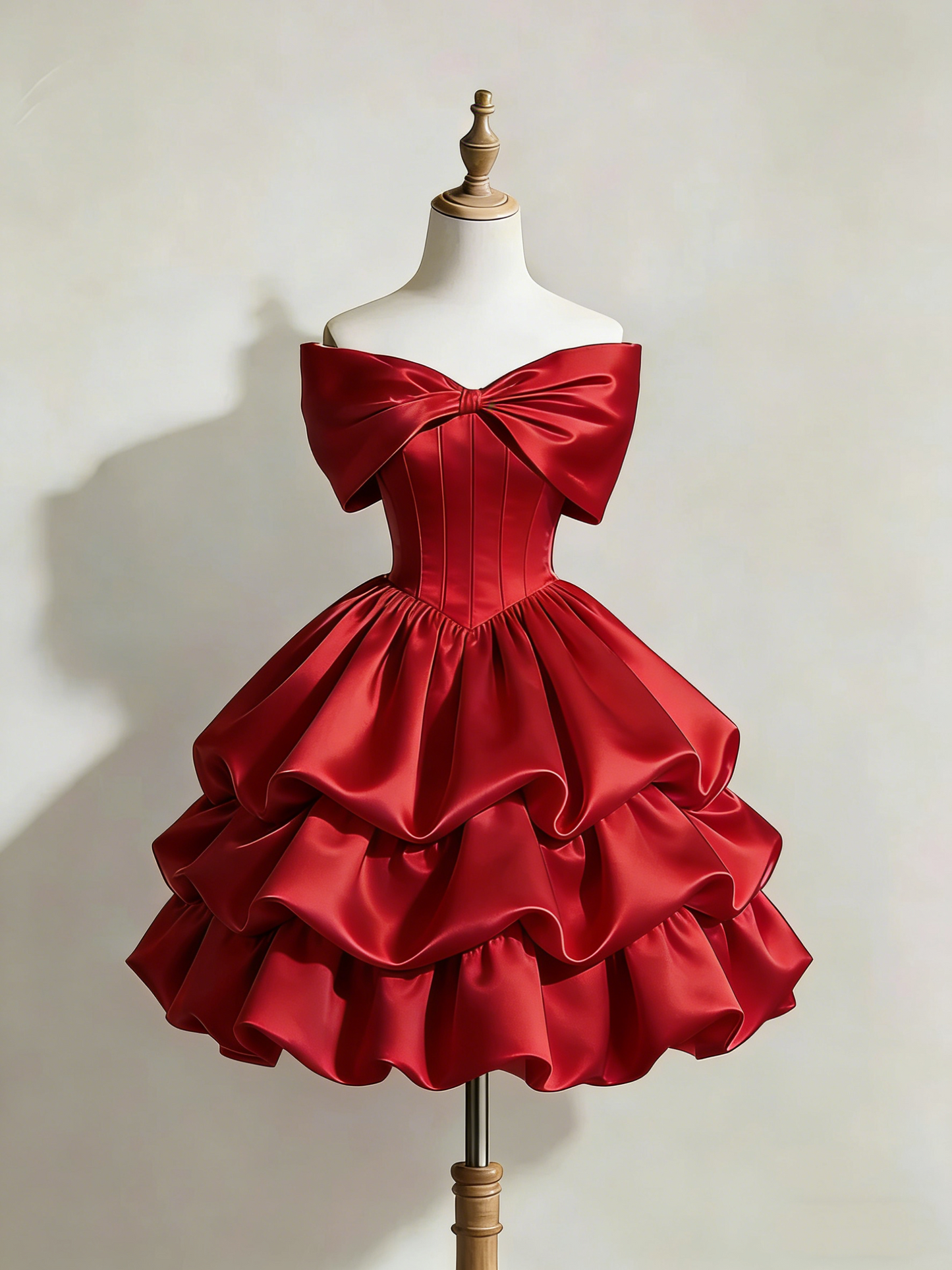 Princess Ball Gown Off The Shoulder Pink Satin Short Homecoming Dress 16Th Birthday Outfits Party Outfits MP537