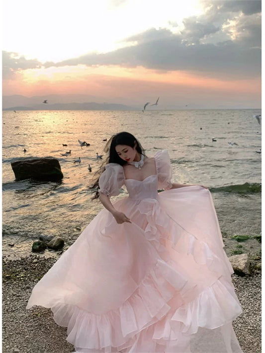 Elegantes Ballkleid Sweetheart mit halben Ärmeln, bodenlang, langes Abendkleid, Hochzeitsbankette, Nachtkleider MP152