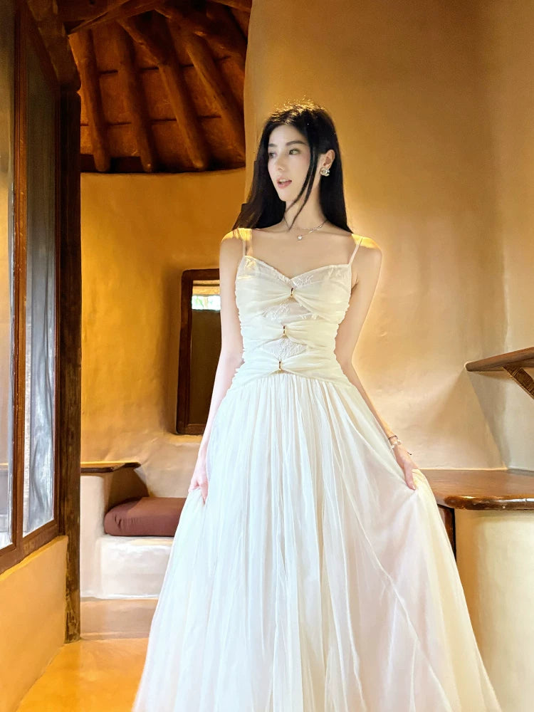 Charming A Line Spaghetti Strap Tulle 18th Birthday Gown For Women Party Dresses Holiday Beach Outfits MP215