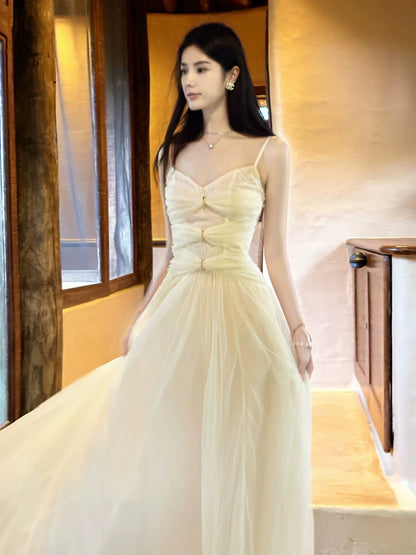 Charming A Line Spaghetti Strap Tulle 18th Birthday Gown For Women Party Dresses Holiday Beach Outfits MP215