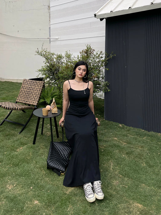 American-style sexy stretch halter dress for women spring and summer plus size slimming and sexy long beach vacation mp086