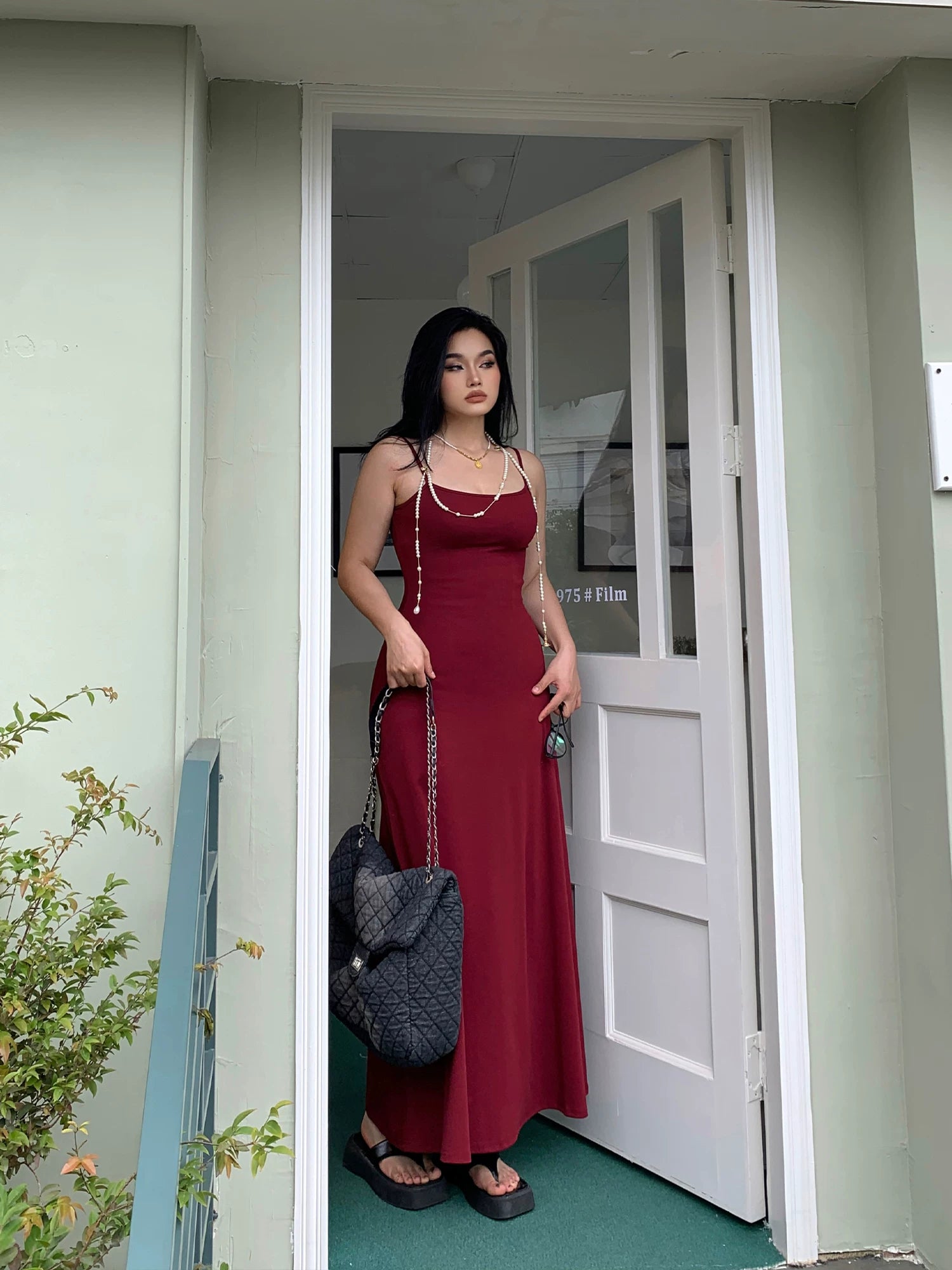 American-style sexy stretch halter dress for women spring and summer plus size slimming and sexy long beach vacation mp086