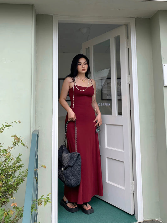 American-style sexy stretch halter dress for women spring and summer plus size slimming and sexy long beach vacation mp086