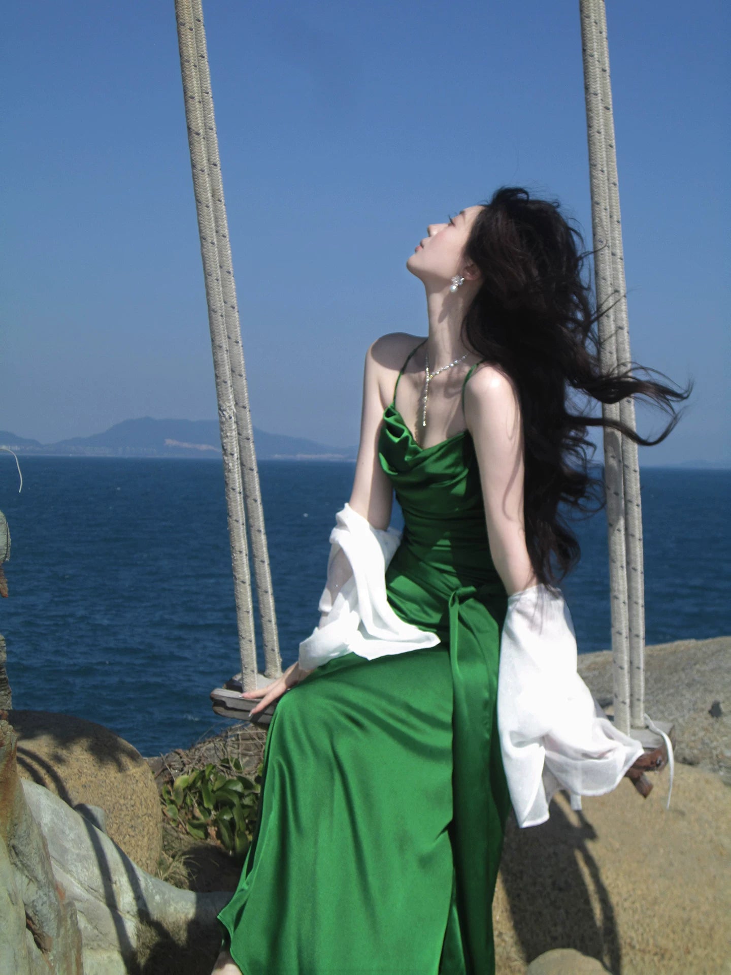 French Style A line Spaghetti Straps Green Ideas For Women 18th Impress Summer Beach Prom Birthday Dresses Evening Night Outfit MP276