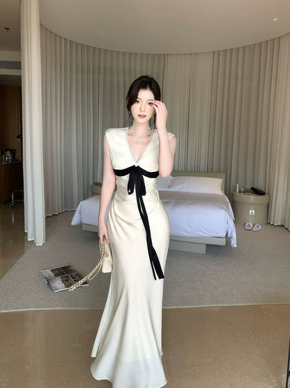 French Style Sheath V Neck Ivory Ideas For Women 21st Impress Birthday Dress Evening Night Outfit MP266