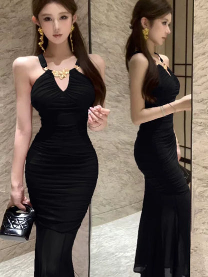 Simple Mermaid Jewel Neck Red Wedding Guest Dresses For Women Spring Party Dresses Night Evening Outfits MP179