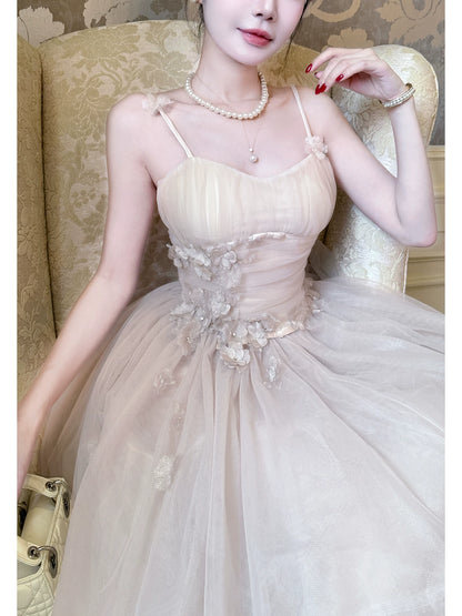 Charming A Line Spaghetti Strap Pink Tulle 18th Birthday Gown For Women Party Dresses Holiday Beach Outfits MP212