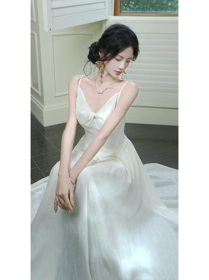 Charming A Line Spaghetti Strap White Lace 18th Birthday Gown For Women Party Dresses Holiday Beach Outfits MP211