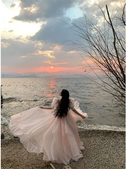 Elegant Ball Gown Sweetheart With Half Sleeves Full Length Long Evening Gown Wedding Banquets Night Dresses MP152