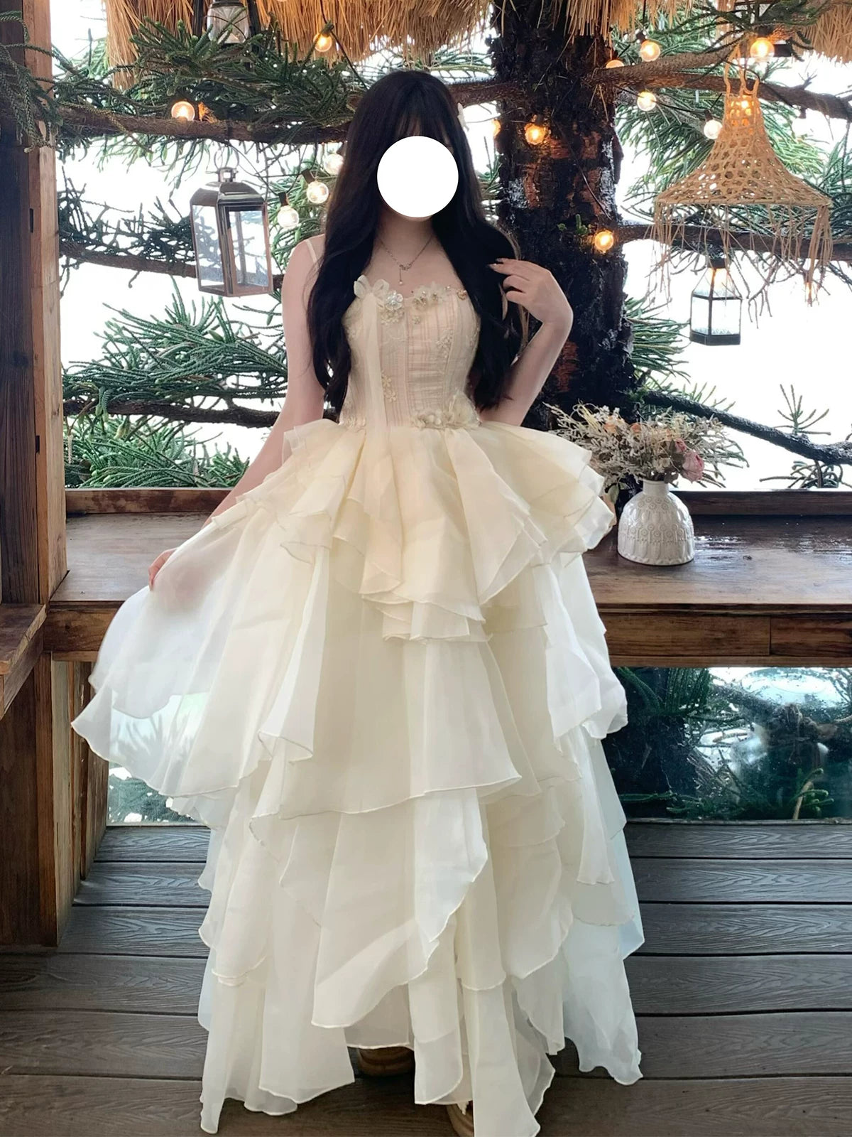 Elegant Ball Gown Spaghetti Strap Champagne Full Length Long Evening Gown Wedding Banquets Night Dresses MP159