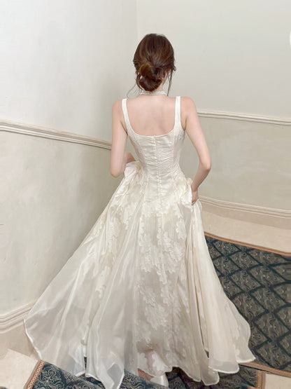 Französischer Stil A-Linie, eckiger Ausschnitt, Blumen-Spitze-Ideen für Damen, 21. Geburtstag, Abendkleid, Nacht-Outfit MP127