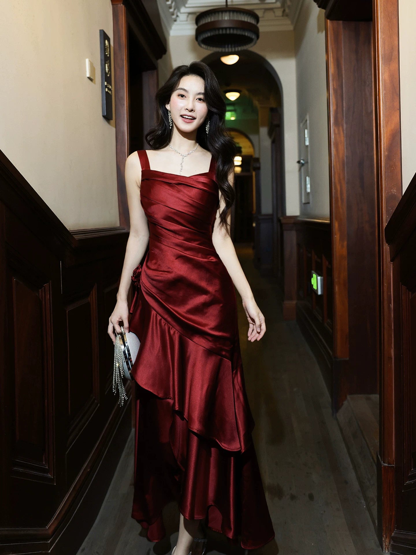 Sexy Mermaid Spaghetti Strap Burgundy Ideas For Women 21st Inspo Birthday Dress Prom Dresses MP095