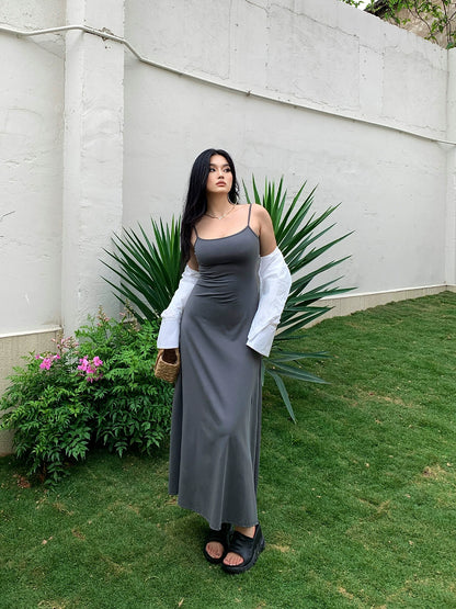 American-style sexy stretch halter dress for women spring and summer plus size slimming and sexy long beach vacation mp086