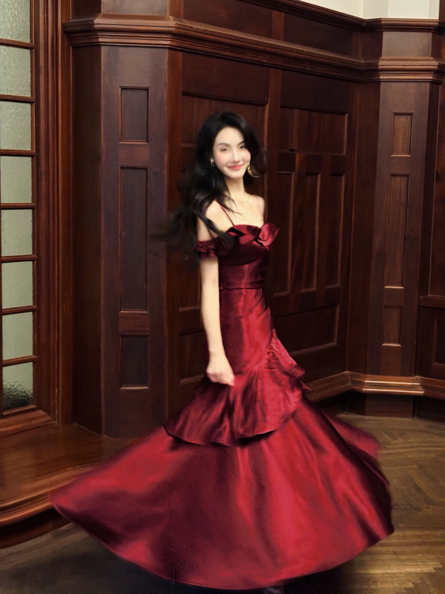 Sexy Mermaid Spaghetti Strap Burgundy Ideas For Women 18th Birthday Dress Prom Dresses MP094