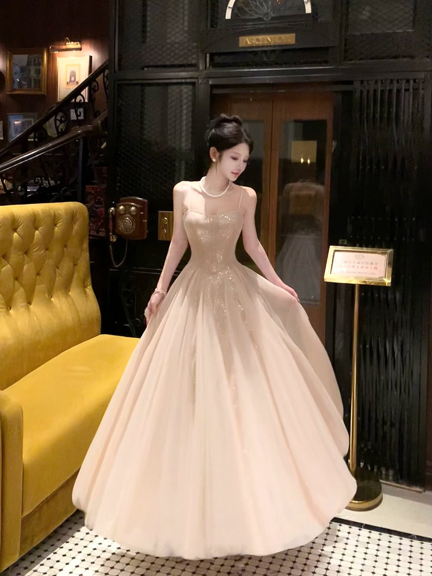 Élégante Robe de Soirée Rose Poudré à Paillettes et Bretelles Fines, Coupe Évasée, pour 18ème Anniversaire, Robes de Fête, Tenues de Plage de Vacances MP205