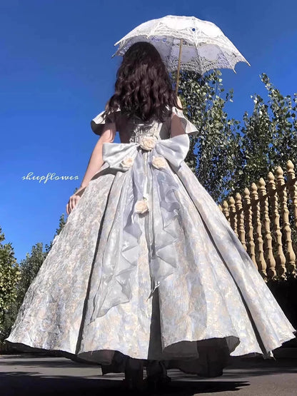 Adorables Robes de Quinceañera Longues à Volants, Robe de Bal à Bretelles Fines, Dentelle Bleue, Robe de Quince Rose MP150